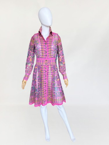 Emilia Bellini sukienka w kolorowe wzory 1960s