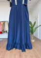 Sukienka maxi ze wstawkami z gipiury vintage 1970s