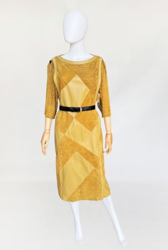 Werner Graumann skórzana sukienka vintage 1980s