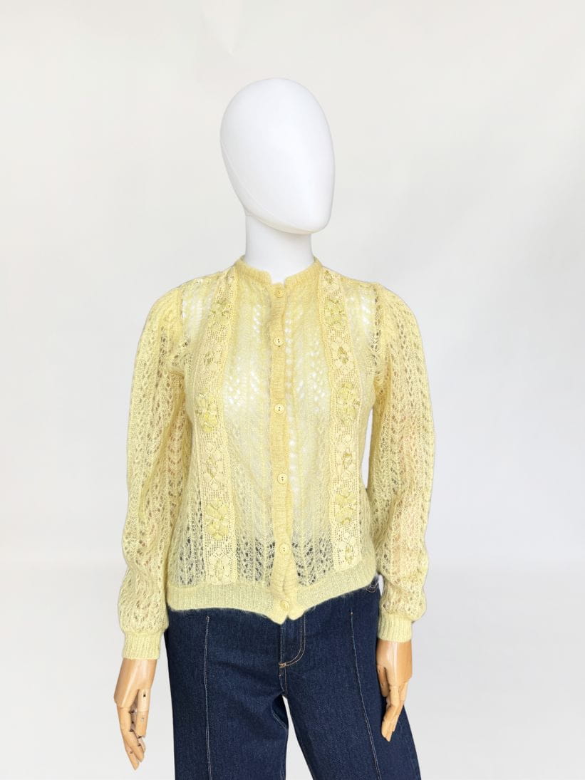 Lekki moherowy sweter vintage 1960s
