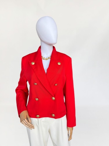 Malisy wełniana marykarka złote guziki vintage 1990s