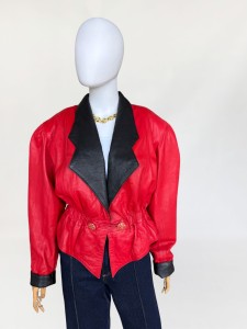 Skórzana kurtka vintage 1980s