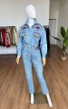Lew Magram jeansowy set vintage etno (1)
