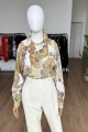 Benetton koszula w barokowe wzory vintage 1980s