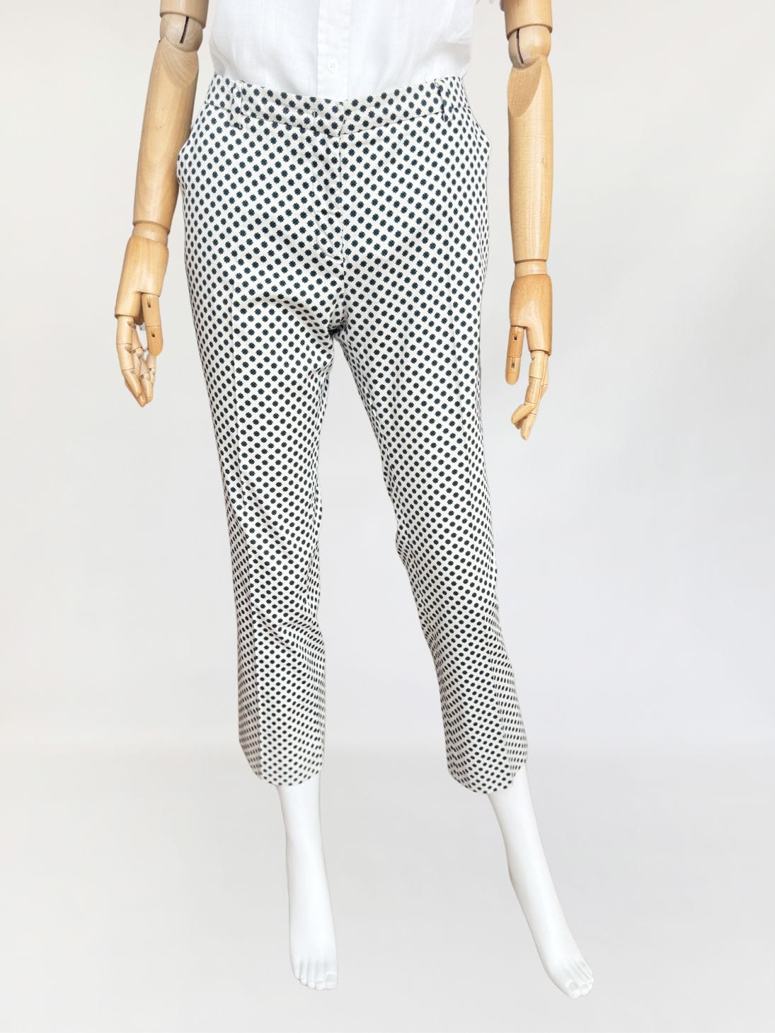 Weekend Max Mara bawełniane spodnie we wzory