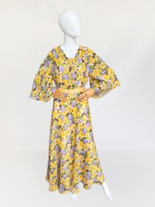 Kwiatowa maxi sukienka vintage 1970s