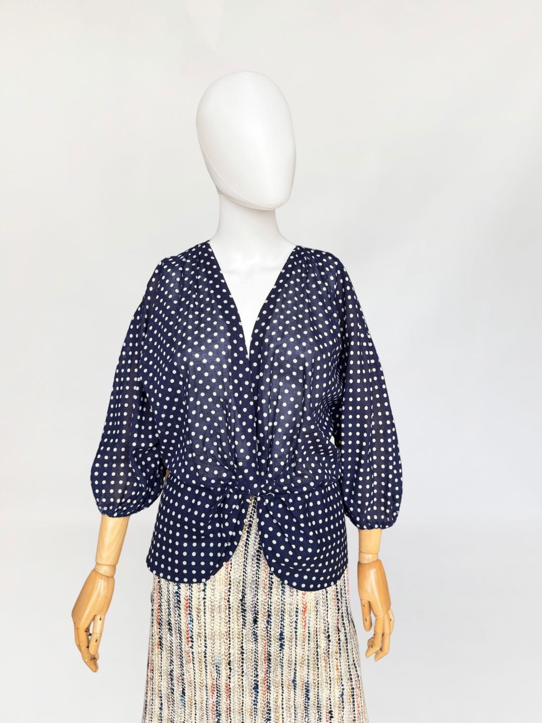 Luisa Spagnoli lekki żakiet w grochy vintage 1980s