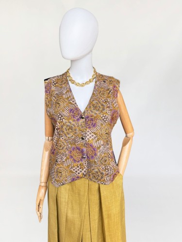 Orientalna zdobiona kamizelka vintage
