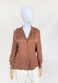 Jedwabna karmelowa koszula vintage