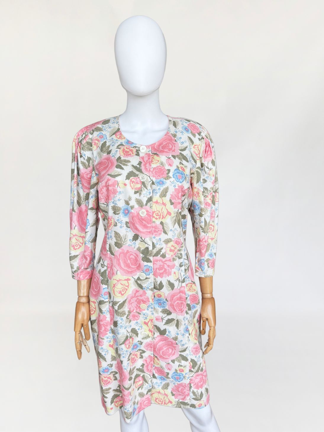 Mondi sukienka vintage w pastelowe kwiaty 1990s
