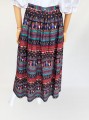 Wzorzysta maxi spódnica vintage antyczne wzory 1970s 1980s