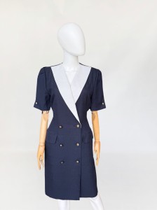 Sukienka midi vintage 1980s