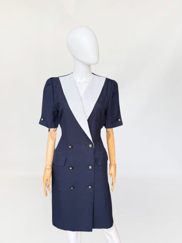 Sukienka midi vintage 1980s