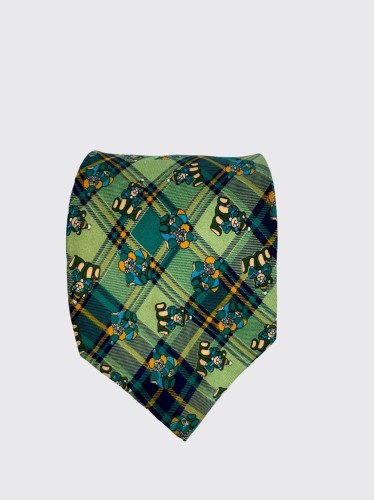 Jedwabny włoski krawat clowny