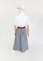 Rozkloszowana bawełniana spódnica w paski