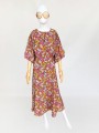 Sukienka w kwiatowe hippie wzory 70's styl