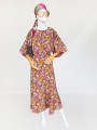 Sukienka w kwiatowe hippie wzory 70's styl