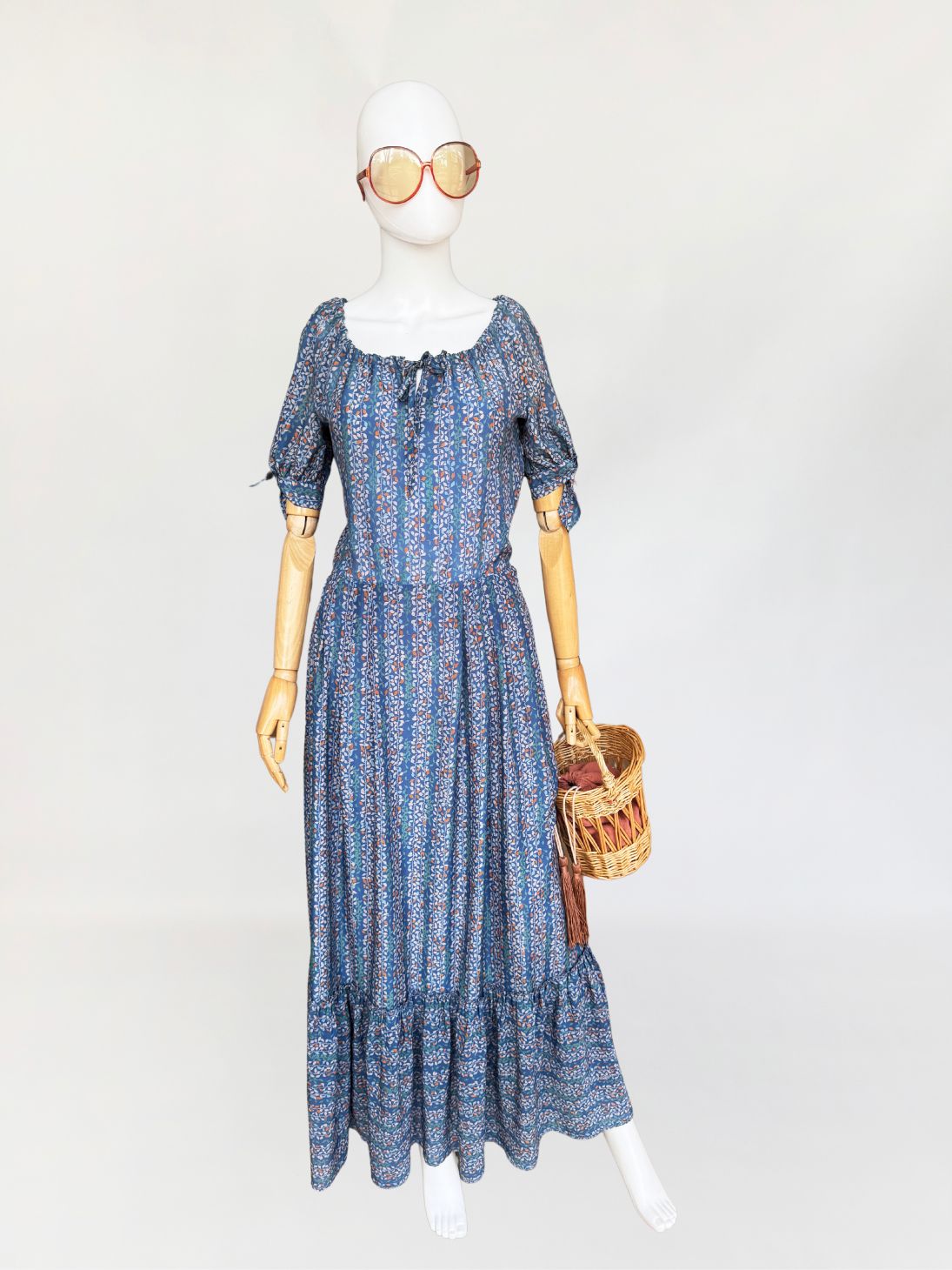 Maxi sukienka boho vintage 1970s