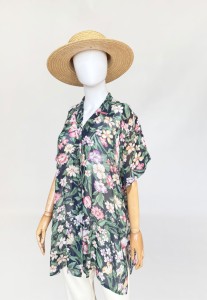 Jedwabna koszula w kwiatowy wzór