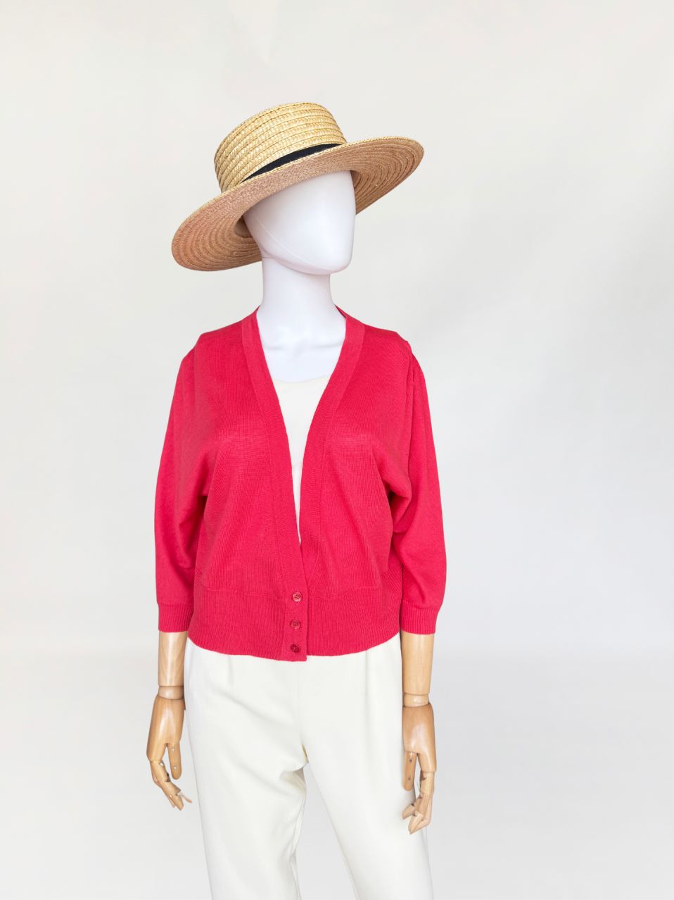 Max Mara krótki kardigan jedwab&len