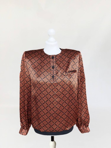 Jedwabna włoska tunika vintage 1980s