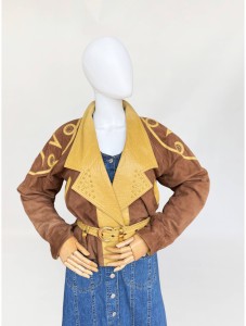 Kowbojska skórzana kurtka vintage