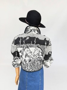 Gobelinowa westernowa kurtka vintage 