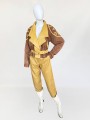 Skórzane cygaretki vintage z wysokim stanem