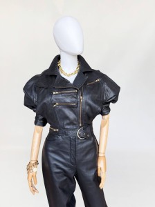 Skórzana krótka ramoneska vintage 1980s