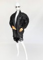 Oversize'owa skórzana kurtka vintage 1980s