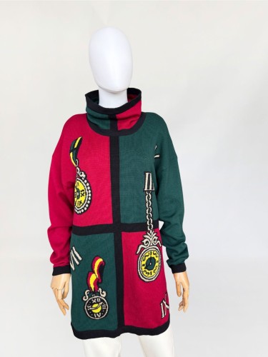 Escada długi sweter vintage 1980s wełna z kaszmirem