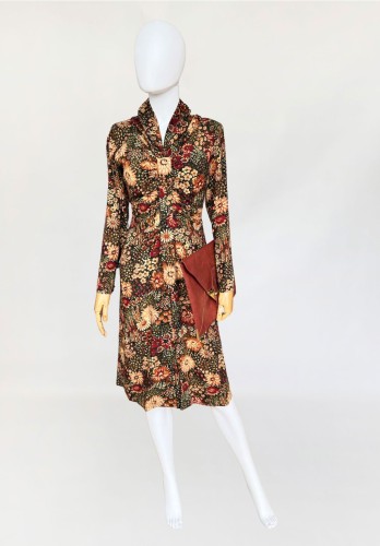 Wełniana sukienka vintage 1970s