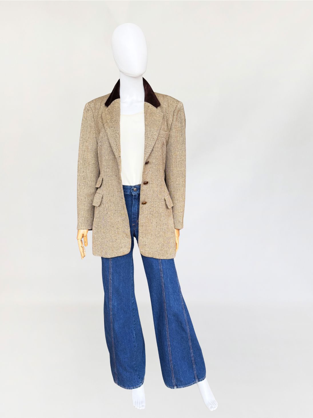 Jeansowe dzwony vintage 1970s