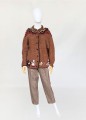 Wełniany ręcznie robiony sweter vintage 1980s novelty