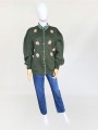 Sweter vintage haftowany baby moher
