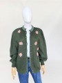 Sweter vintage haftowany baby moher