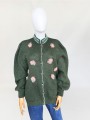 Sweter vintage haftowany baby moher