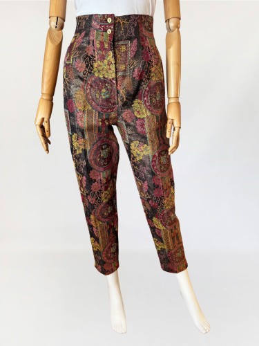 Żakardowe spodnie vintage z wysokim stanem (4).jpg