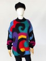 Długi kolorowy sweter z moheru vintage 1980s.jpg