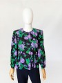 Jedwabna bluzkażakiet vintage 1980s kwiatowe wzory.jpg