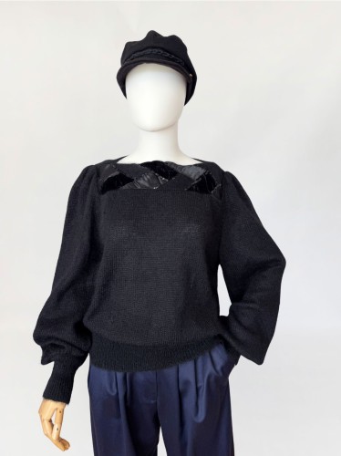 Czarny sweter vintage baby moher (2).jpg