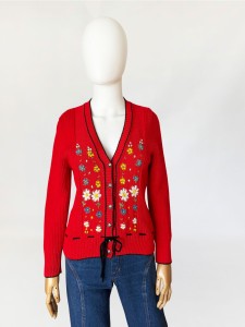 Haftowany sweter vintage 1970s