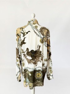 Włoska koszula vintage motywy myśliwskie