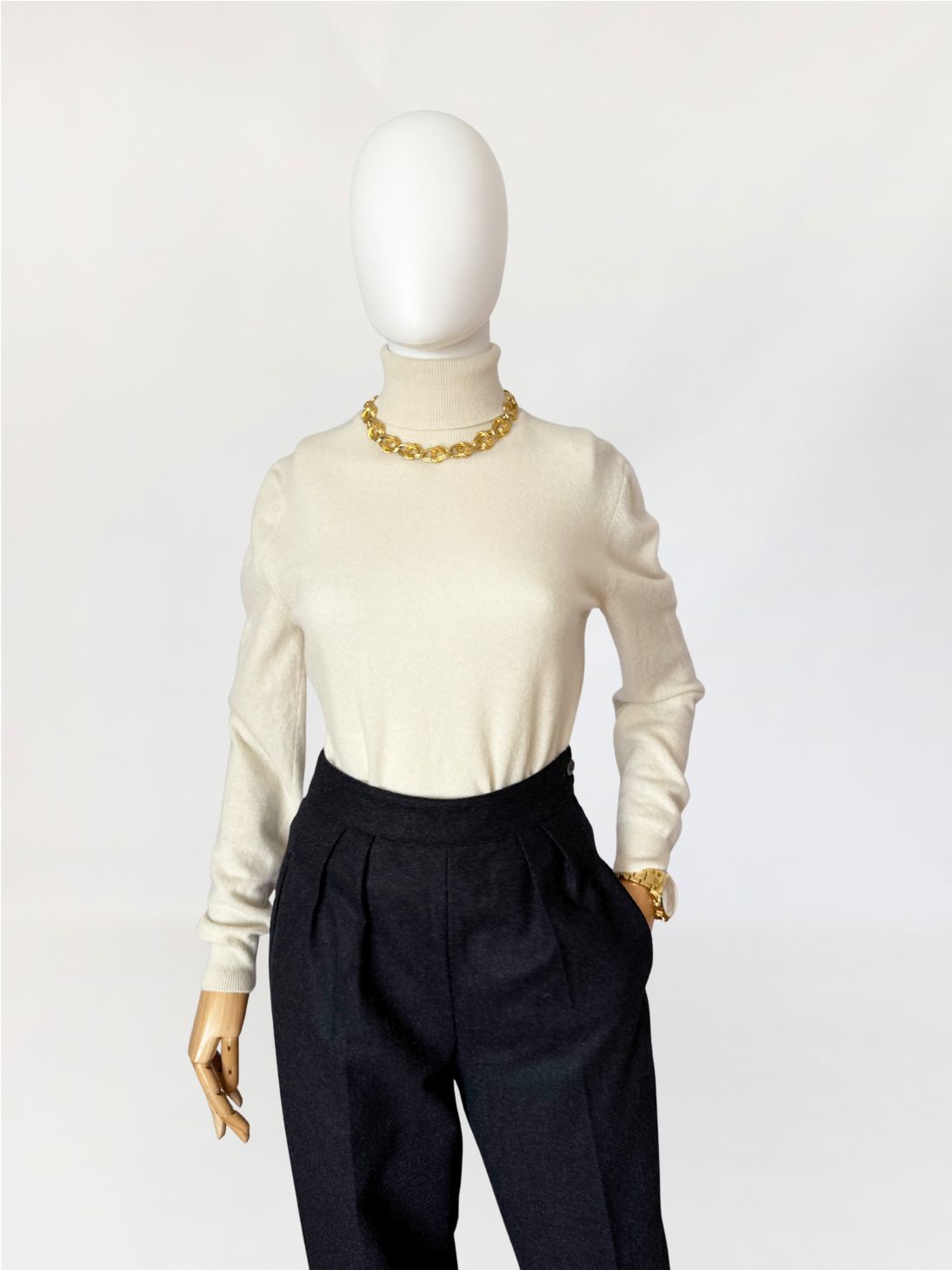Benetton minimalistyczny sweter z golfem
