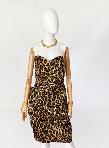 Jedwabna sukienka mobwife vintage 1980s (7).jpg