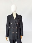 Dwurzędowa wełniana marynarka vintage 1980s
