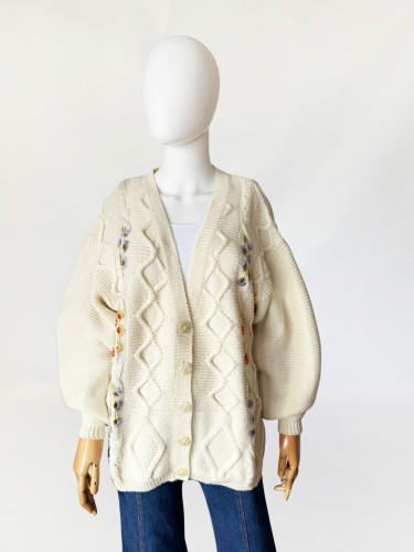 Włoski haftowany kardigan vintage (7).jpg