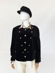 Aksamitna pudełowa marynarka vintage 1980s