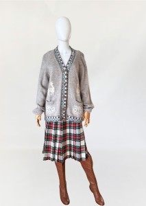 Sweter vintage lamy wełna alpaka Peru