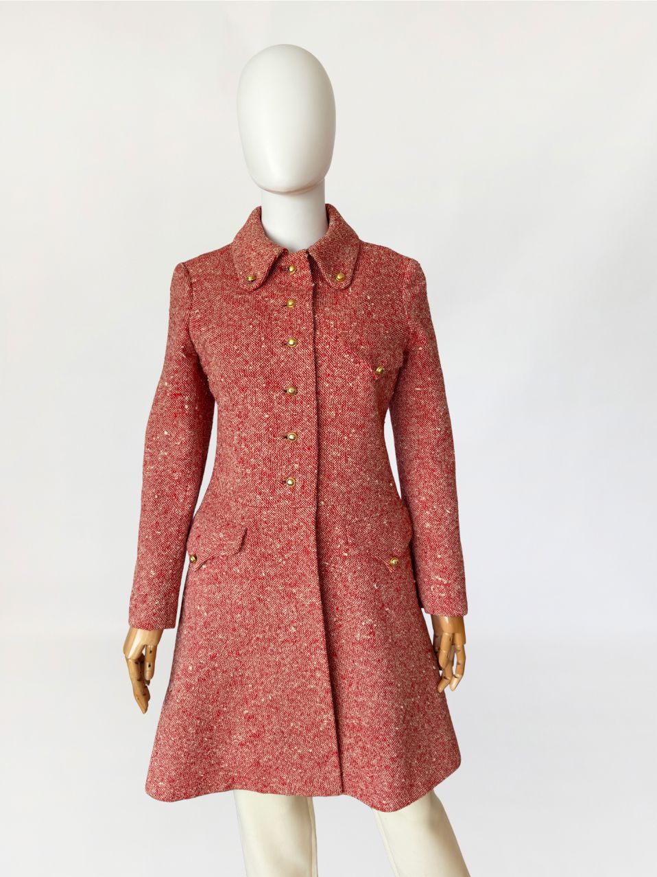 Wełniany płaszcz vintage 1960s